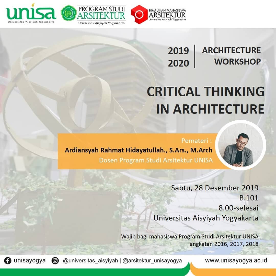 Architecture Workshop “Critical Thinking In Architecture”