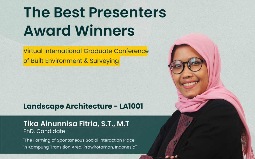 Dosen Program Studi Arsitektur UNISA Yogyakarta Raih The Best Presenters Award