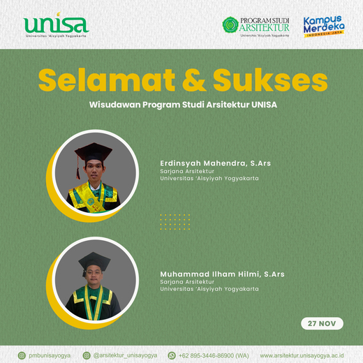 Prodi Arsitektur UNISA Menggelar Wisuda Secara Daring