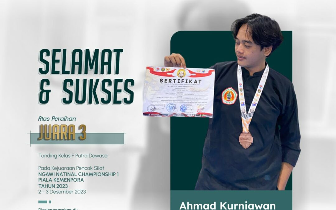 Sukses Raih Juara Ke III, Mahasiswa Arsitektur Unisa YogyakartaMendapatkan Penghargaan Pada Kejuaraan Pencak Silat
